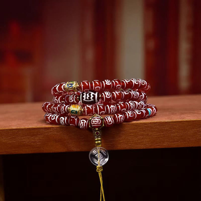 8mm Red Agate Mala Beads for Self-Acceptance & Calm