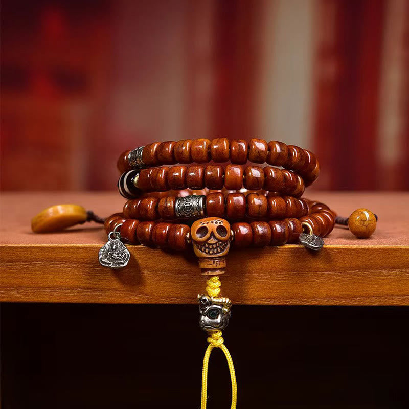 8x6mm Yak Bone 108 Beads Strength & Protection Mala