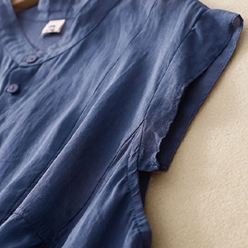 Cotton Linen Women's Spiritual Vest | Meditation Clothing