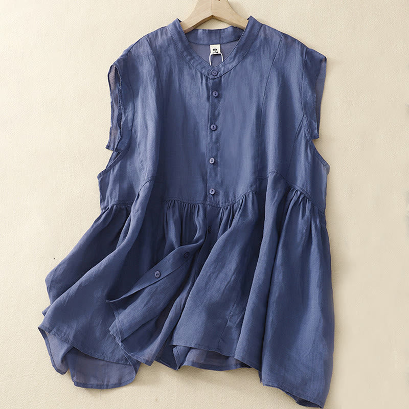 Cotton Linen Women's Spiritual Vest | Meditation Clothing