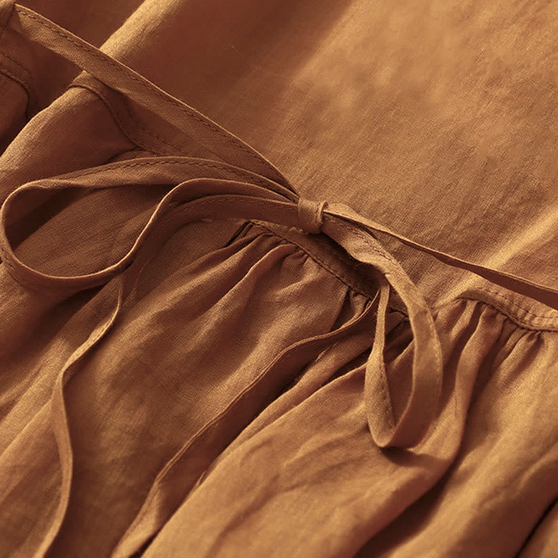 Cotton Linen Women's Spiritual Vest | Meditation Clothing