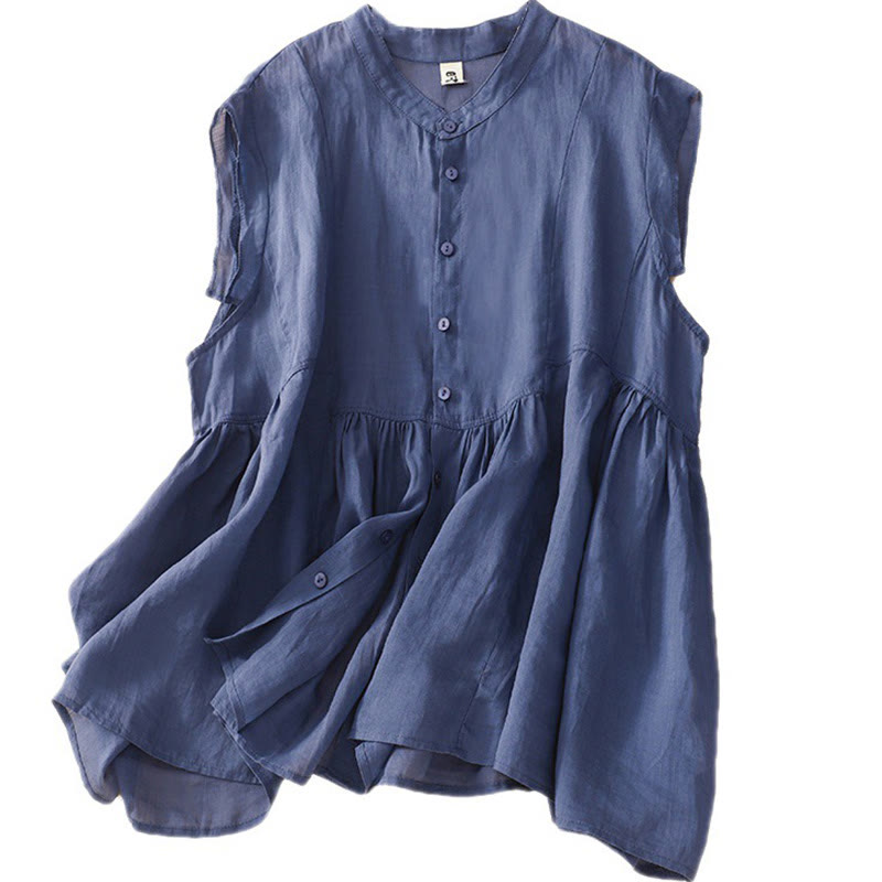 Cotton Linen Women's Spiritual Vest | Meditation Clothing