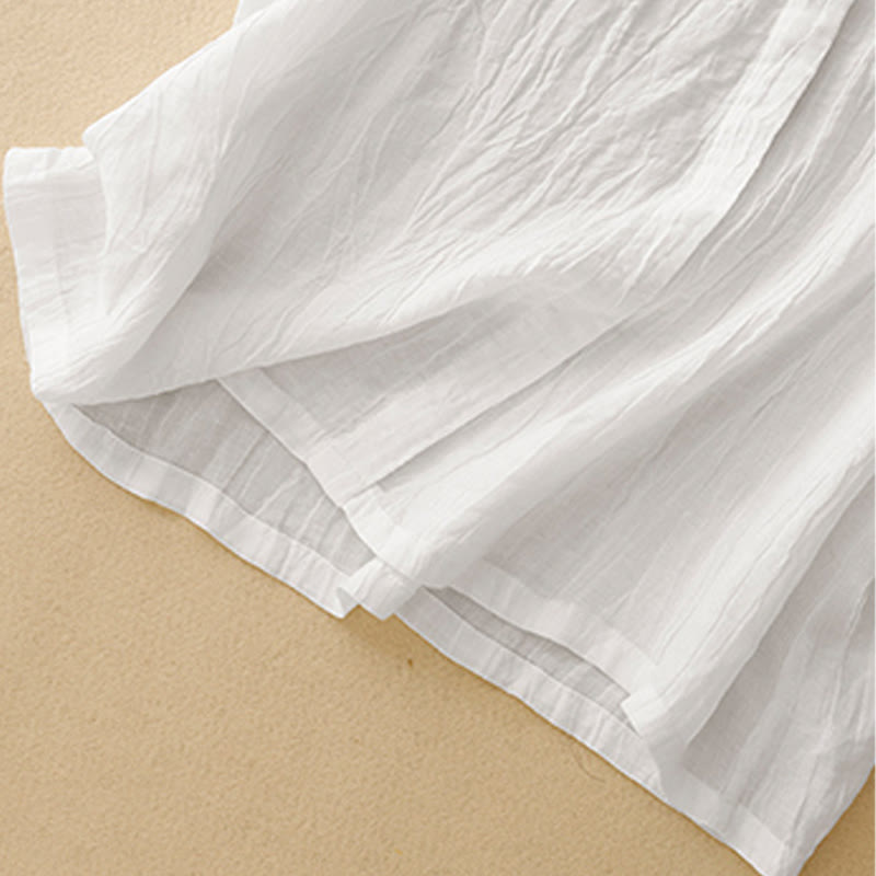 Cotton Linen V-Neck Vest | Women's Casual Yoga Top