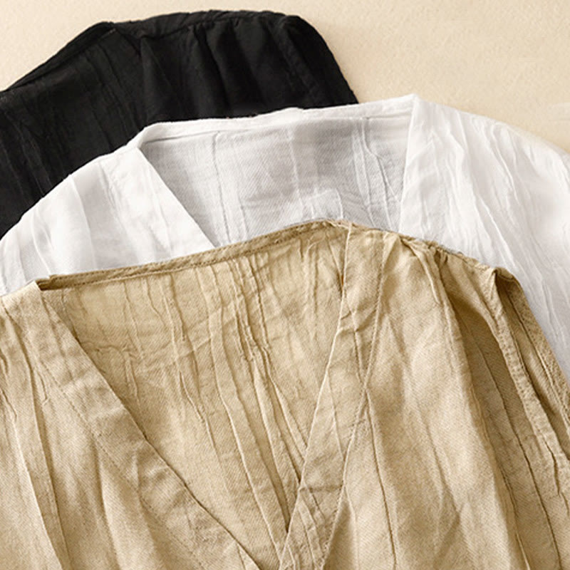 Cotton Linen V-Neck Vest | Women's Casual Yoga Top