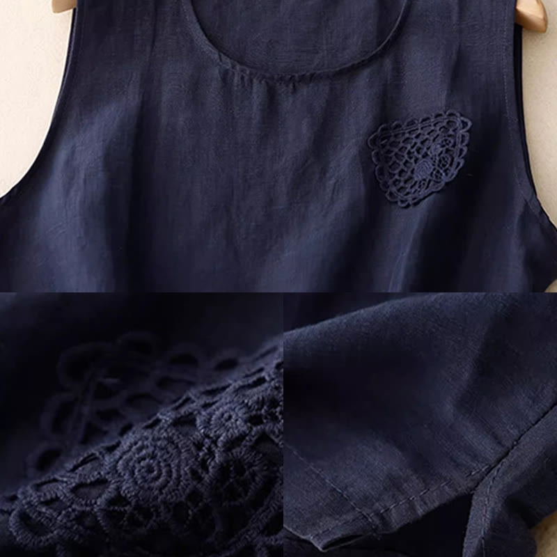 Women's Cotton Linen Vest | Boho Spiritual Clothing