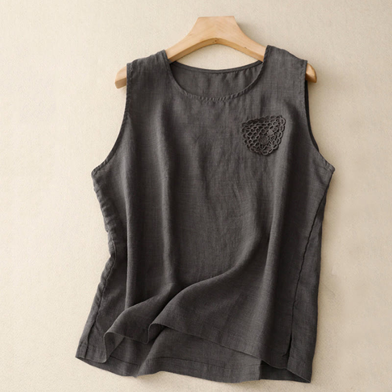 Women's Cotton Linen Vest | Boho Spiritual Clothing