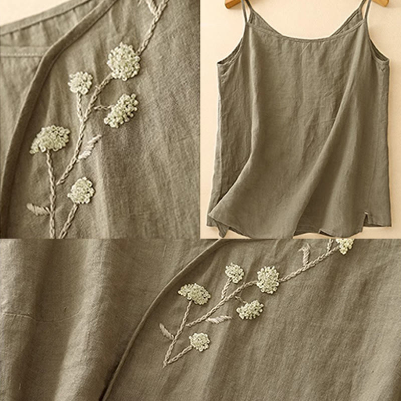 Women's Cotton Linen Vest | Spiritual Boho Meditation Top