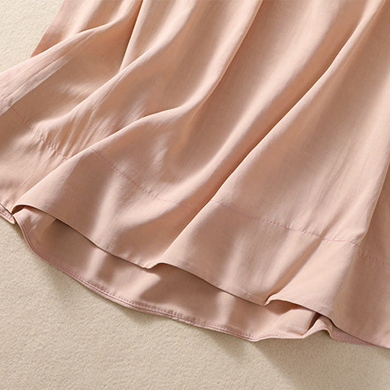 DarkSalmon and LemonChiffon Cotton Yoga Vest | Women's Summer Top