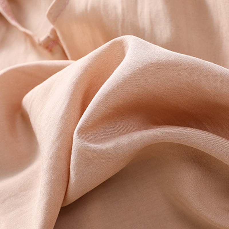 DarkSalmon and LemonChiffon Cotton Yoga Vest | Women's Summer Top