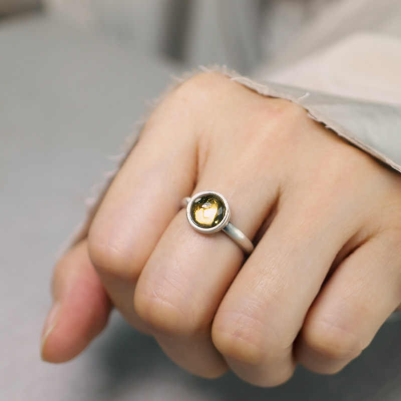 Adjustable Citrine Ring in 925 Sterling Silver for Protection