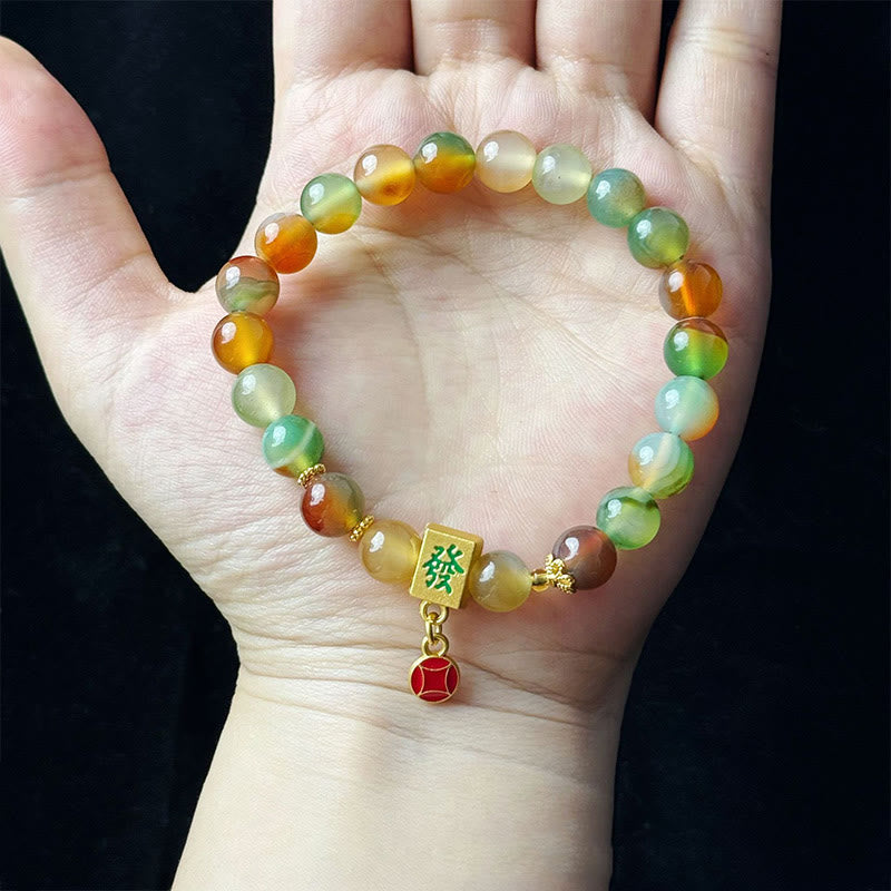 Peacock Agate Bracelet for Courage Protection Healing Sounds