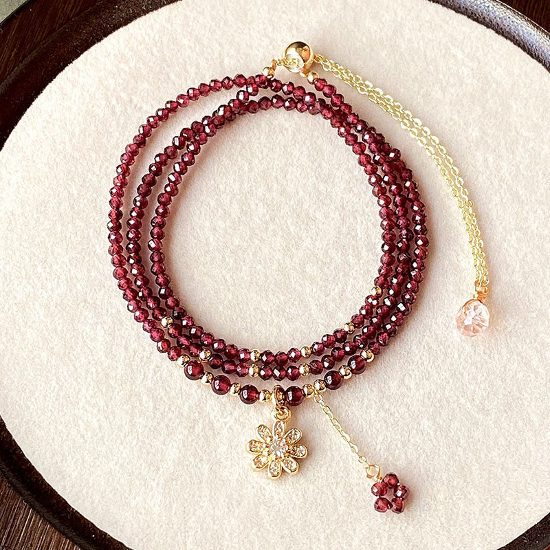 2.5mm Garnet Bracelet for Purification & Protection - Women's