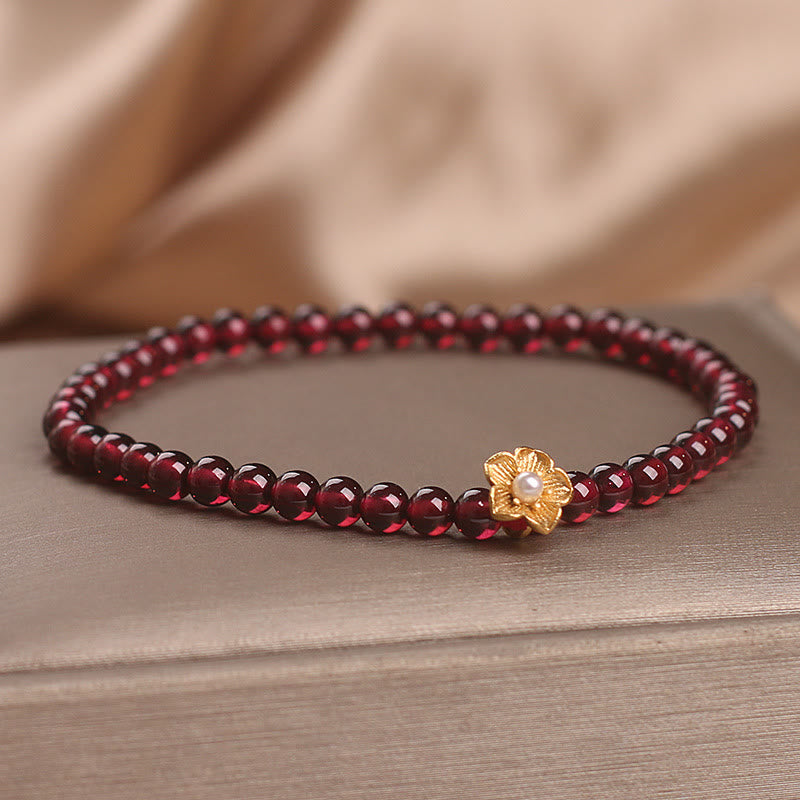 4mm Garnet Bracelet for Passion & Protection, 14-16cm