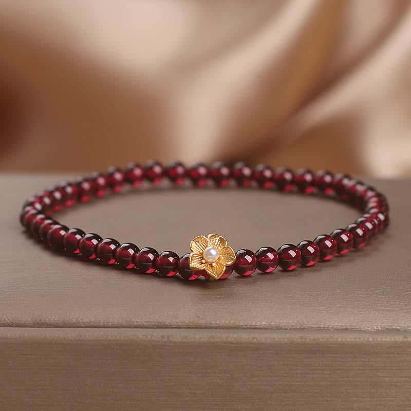 4mm Garnet Bracelet for Passion & Protection, 14-16cm