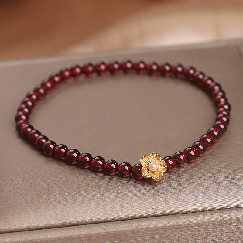 4mm Garnet Bracelet for Passion & Protection, 14-16cm
