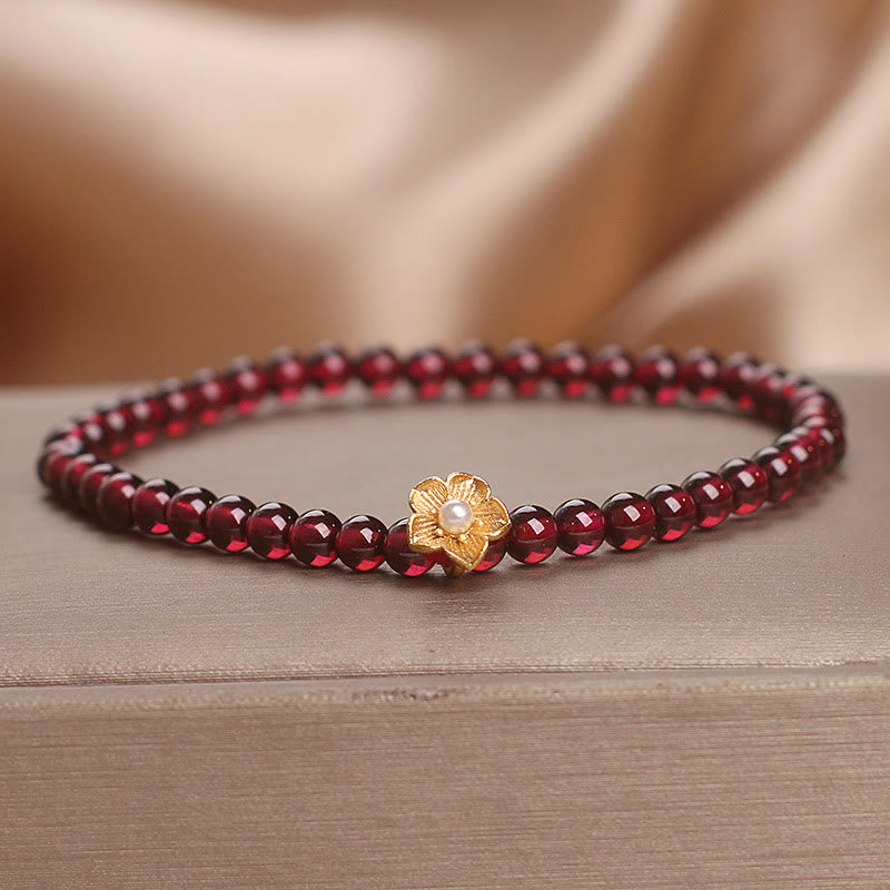 4mm Garnet Bracelet for Passion & Protection, 14-16cm