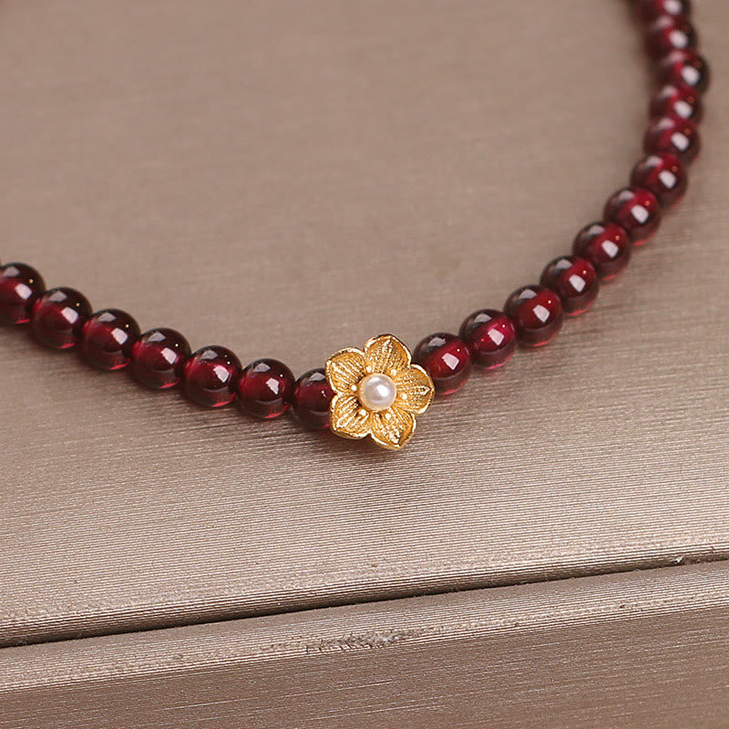 4mm Garnet Bracelet for Passion & Protection, 14-16cm