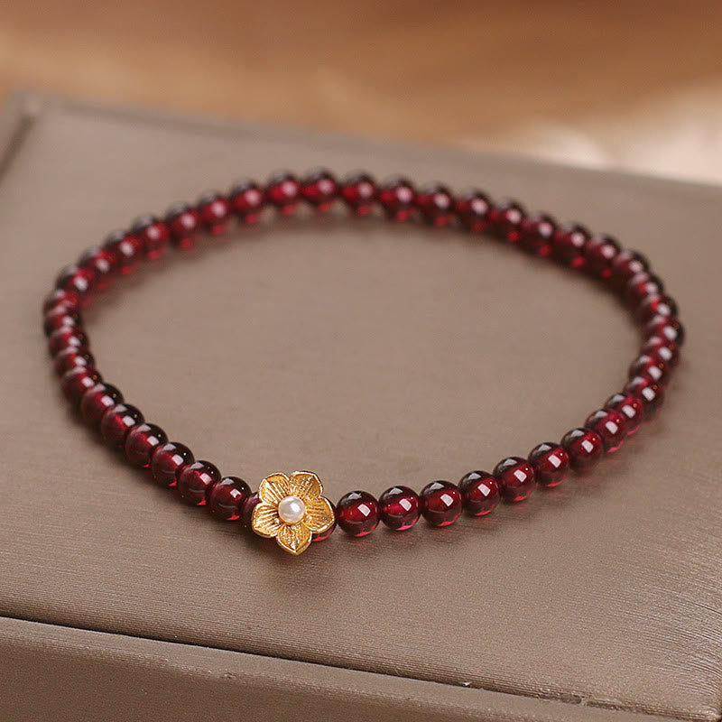 4mm Garnet Bracelet for Passion & Protection, 14-16cm