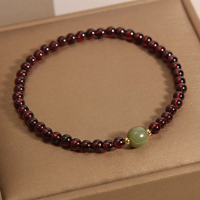3mm Garnet Hetian Jade Stability Bracelet
