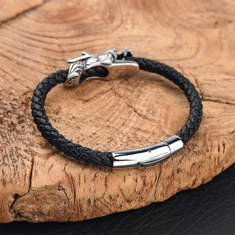 Titanium Steel Dragon Strength Bracelet 21cm