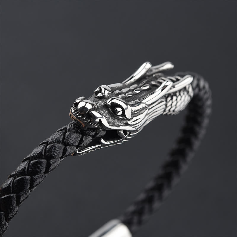Titanium Steel Dragon Strength Bracelet 21cm