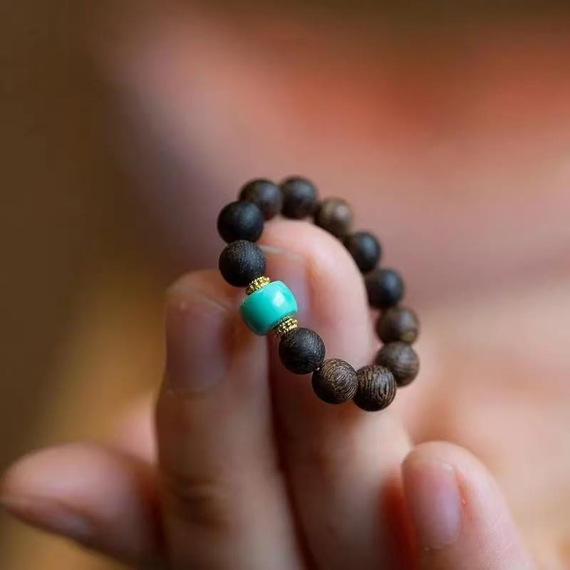 Turquoise Zakiram Strength Ring Adjustable Unisex Spiritual