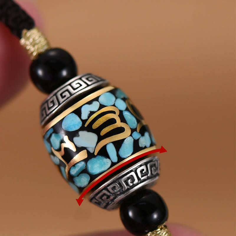 Om Mani Padme Hum Necklace Dzi Bead Protection Pendant