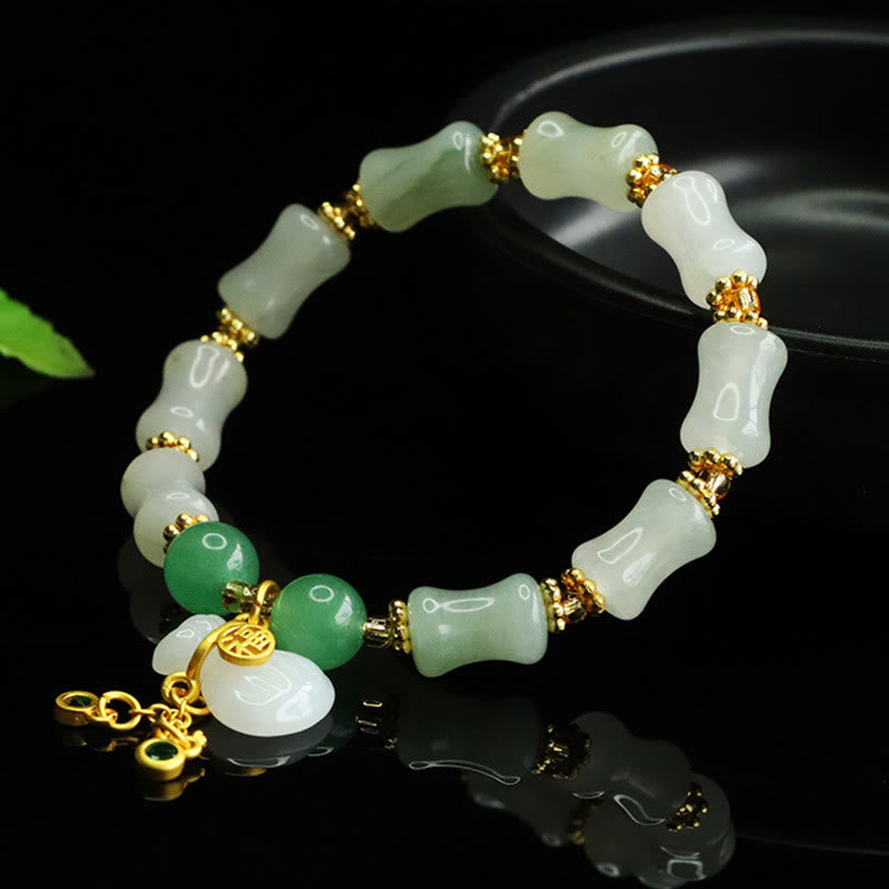 8mm Tianshan Jade Fu Character Prosperity Bracelet