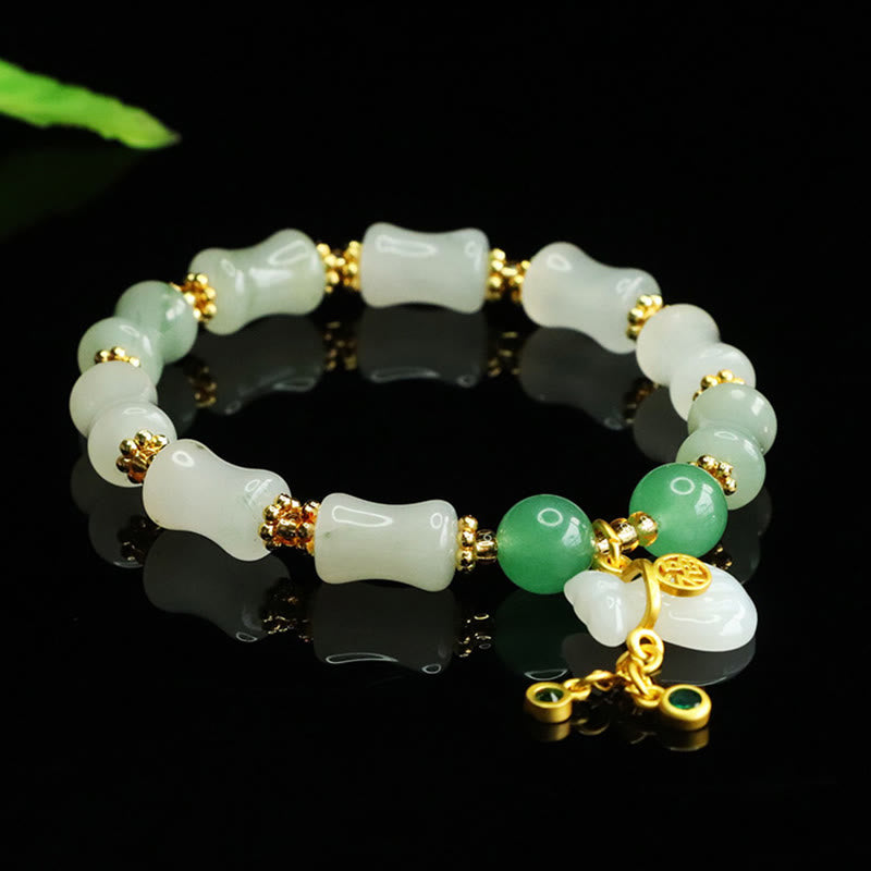 8mm Tianshan Jade Fu Character Prosperity Bracelet