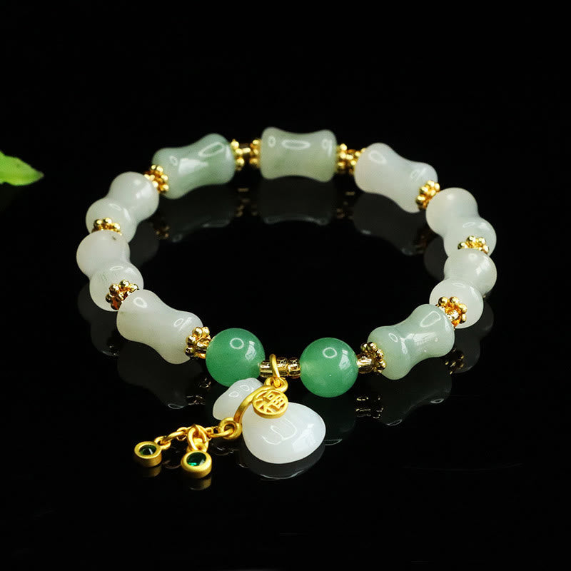 8mm Tianshan Jade Fu Character Prosperity Bracelet