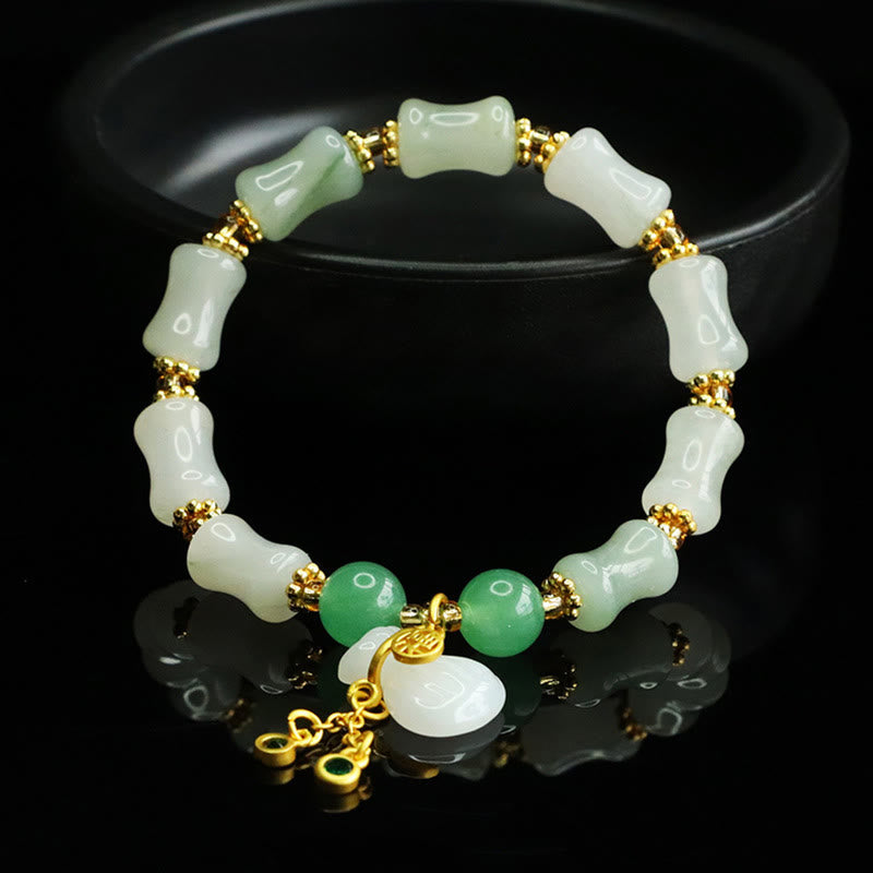 8mm Tianshan Jade Fu Character Prosperity Bracelet