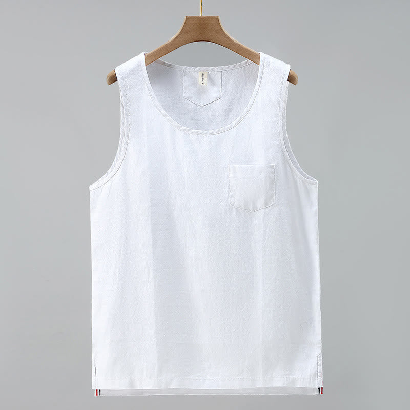 Men's Linen Vest Sleeveless Summer | Spiritual Clothing
