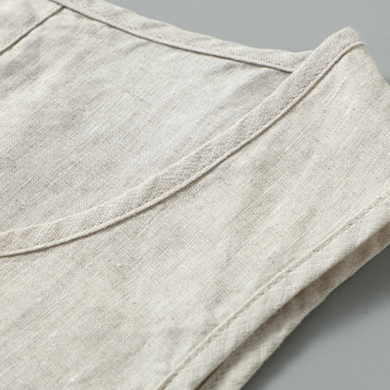 Men's Linen Vest Sleeveless Summer | Spiritual Clothing