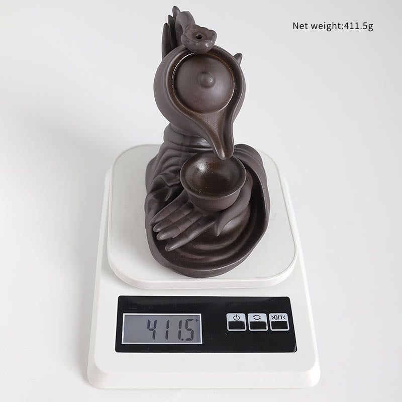 Ceramic Buddha Hand Backflow Incense Burner 13.7cm