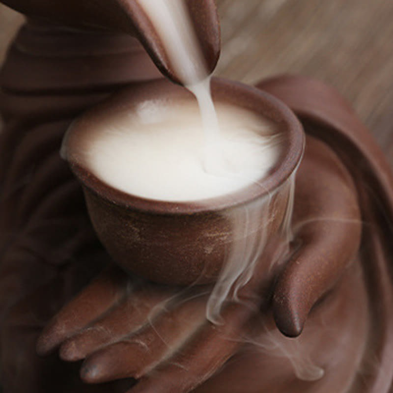 Ceramic Buddha Hand Backflow Incense Burner 13.7cm