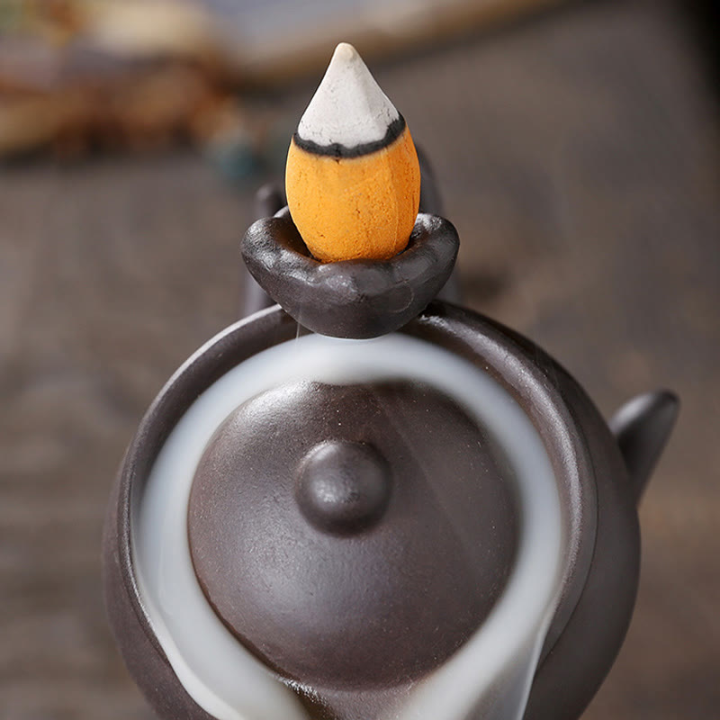 Ceramic Buddha Hand Backflow Incense Burner 13.7cm