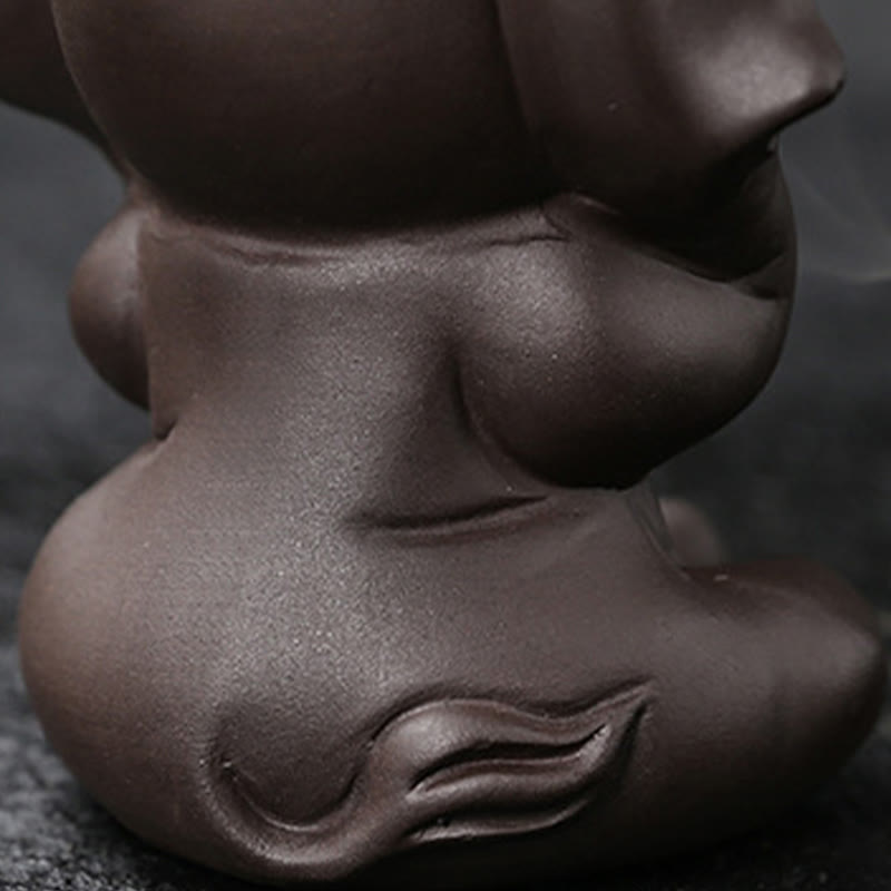 Purple Clay Elephant Backflow Incense Burner - Peace & Healing