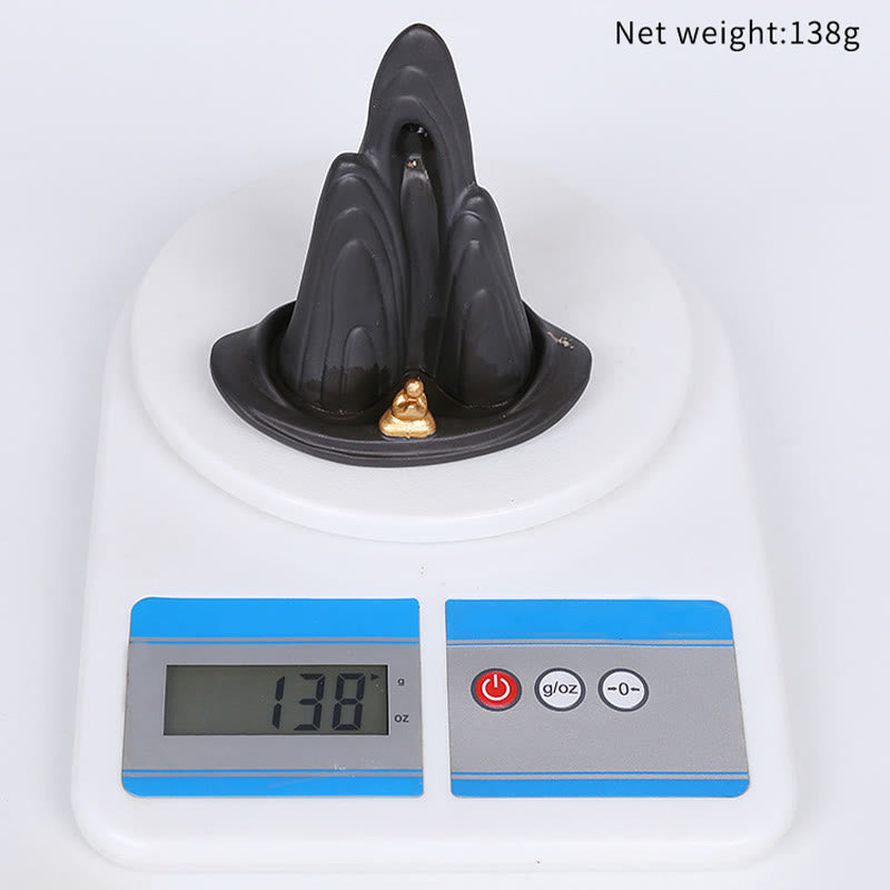 Purple Clay Ceramic Backflow Incense Burner Little Monk