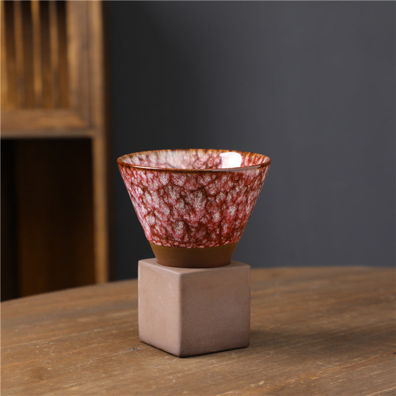 200ml Ceramic Kiln Change Coffee Mug for Zen Decor Rituals