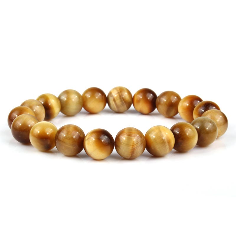 8mm Tiger Eye Protection Bead Bracelet for Anxiety Relief