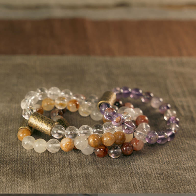 8mm Clear Quartz Protection Bracelet for Mental Clarity