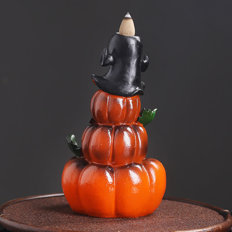 Halloween Pumpkin Resin Backflow Incense Burner Decor