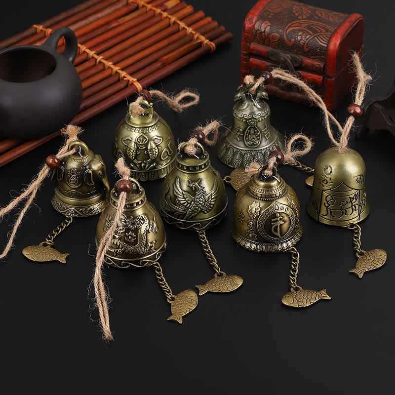 Feng Shui Zinc Alloy Hanging Chime Bell for Zen Decor