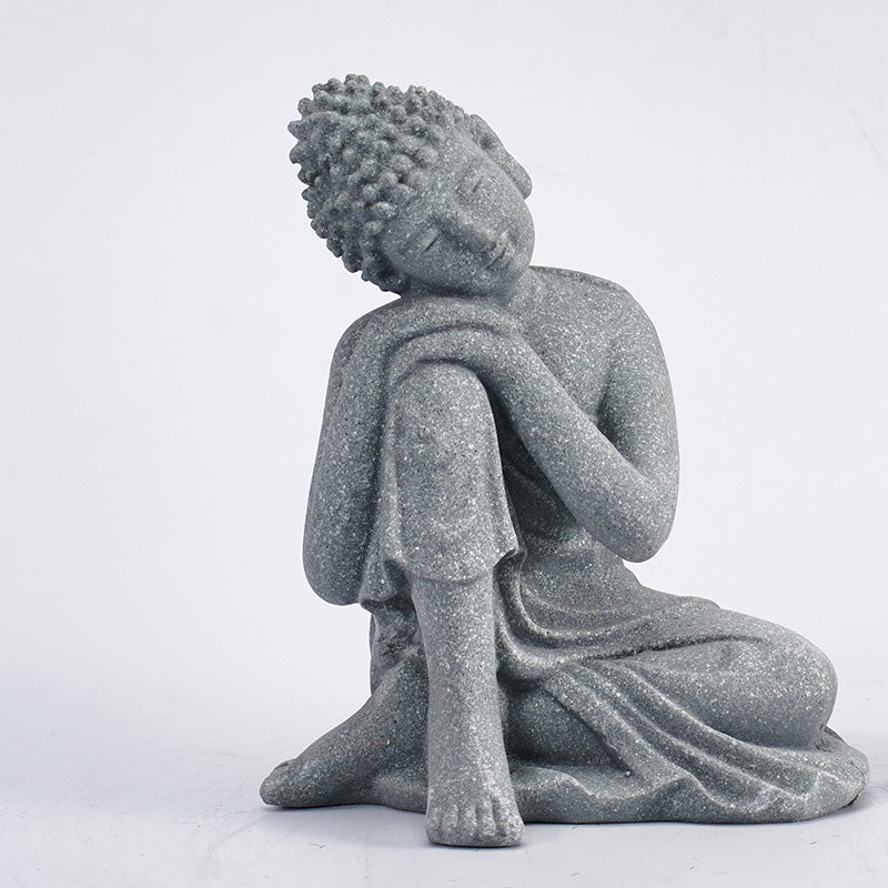 Natural Sandstone Buddha Statue | Meditation Compassion Decor