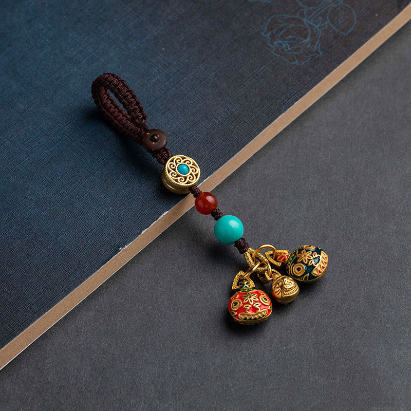 Gold Swallowing Beast Family Luck Key Chain for Spiritual Wealth