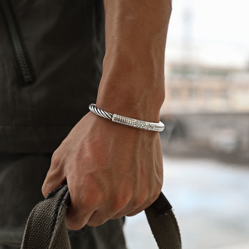 Om Mani Padme Hum Copper Adjustable Purity Cuff Bracelet