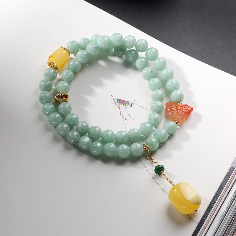 925 Sterling Silver Jade Bracelet Meditation for Prosperity & Abundance