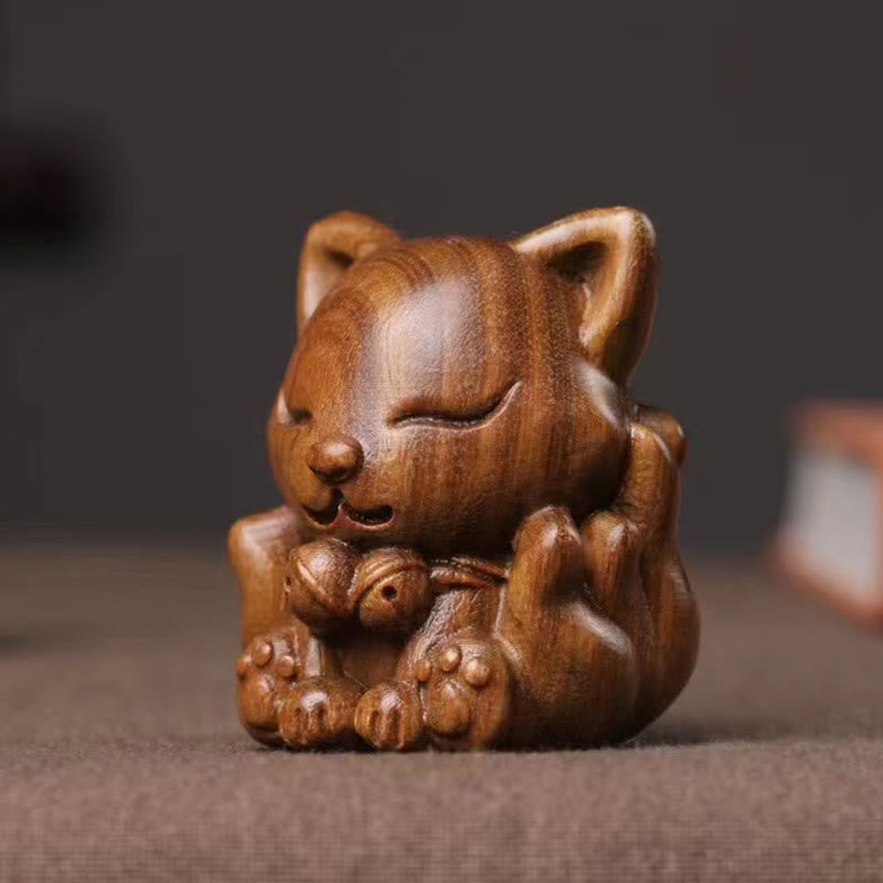 Mini Nine Tailed Fox Zen Blessing Decoration