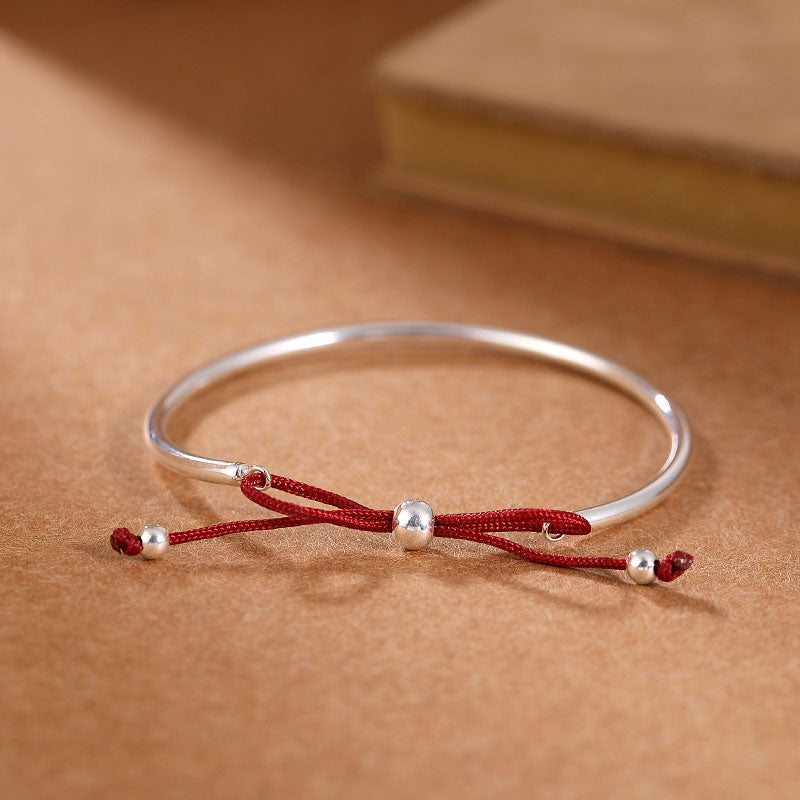 925 Sterling Silver Red String Healing Knot Bracelet for Spiritual Protection