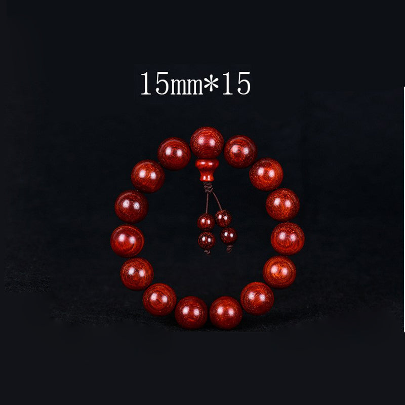 8mm Small Leaf Red Sandalwood Balance Bracelet